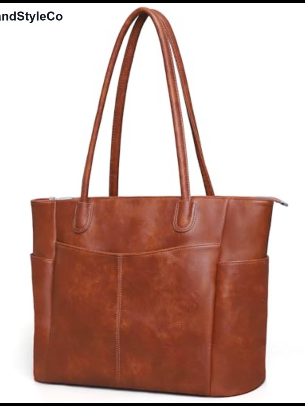 Large Tote Bag for Women Work Vegan Leather 23L Tote Purse Zipper